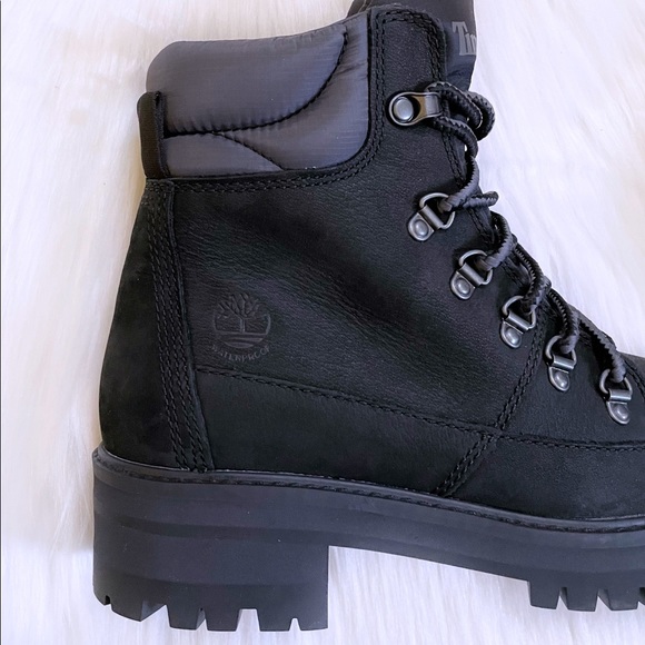 Timberland Women’s Courmayeur Valley Black Waterproof Hiker Boots - Picture 7 of 8
